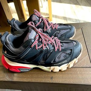 Balenciaga Men’s Track Beige Black Red Size 42 Sneaker